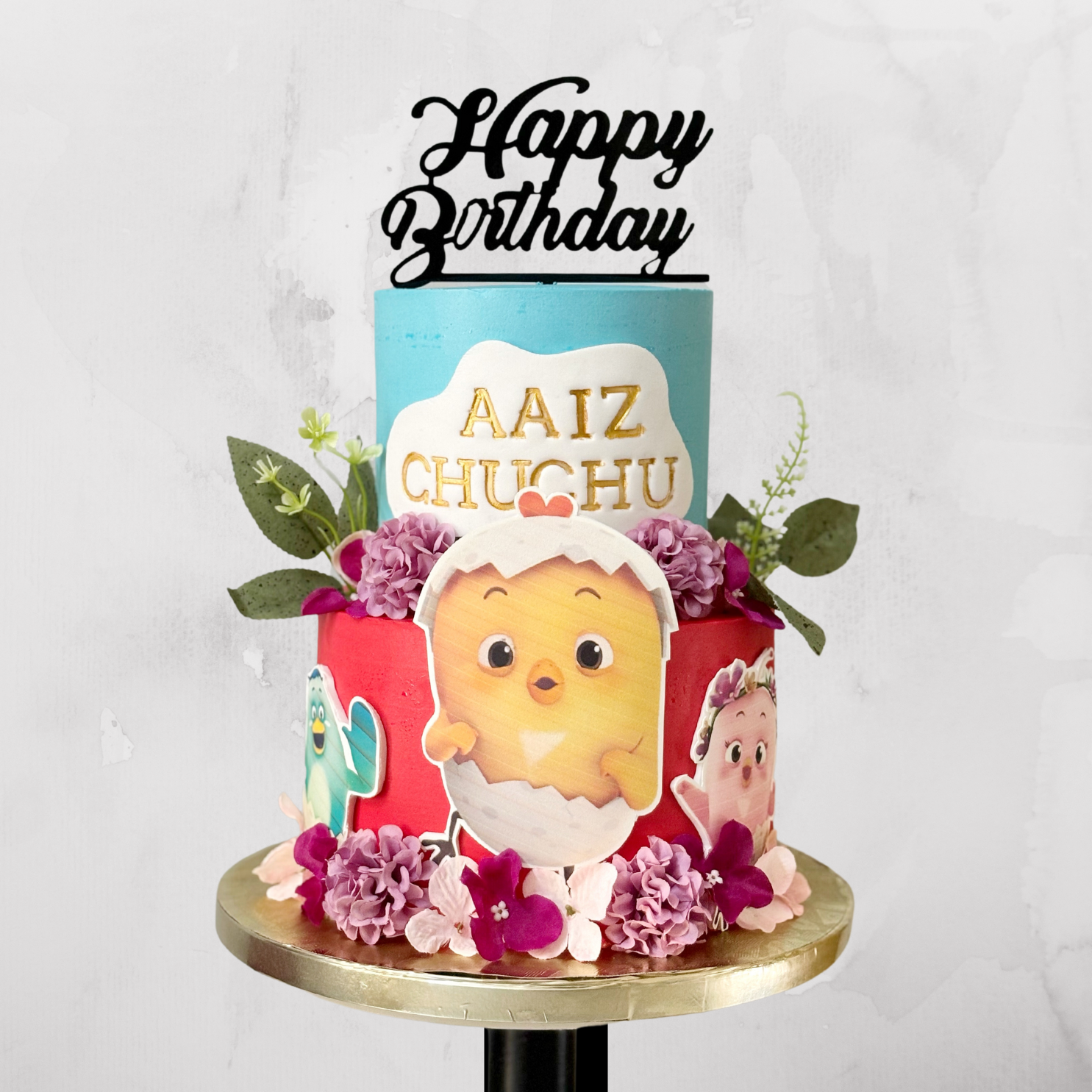 ChuChu TV Cake with Floral Accents